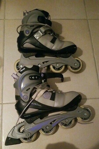 Rollers gris noirs - et, violets
