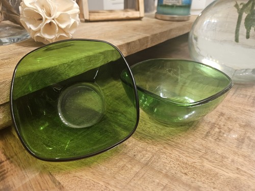 Bols vereco vert - 2, vintage