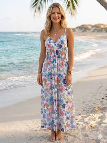 Robe longue fleurie made - fleurie, –