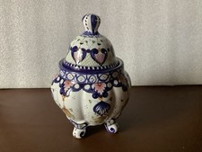 Pot avec couvercle faïence - pot,