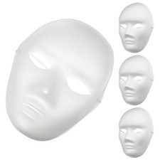  4 Pcs Paper Mache Mask Visage Masque Vierge De Bal Masqué Masques Masqués