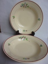 2 Anciennes Assiettes MOULIN DES LOUPS ORCHIES FRANCE Modèle Isabelle