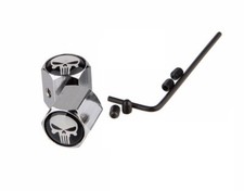 BOUCHON DE VALVES SKULL CHROME POUR HARLEY & CUSTOM