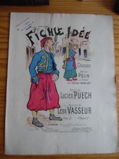 PARTITION OPERETTE FICHUE IDEE