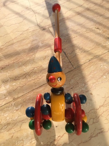 Jouet bois superbe clown - bois:,