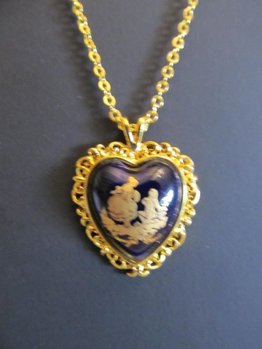 Pendentif cœur porcelaine