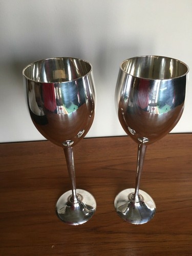 Vintage pair silver plate - of,