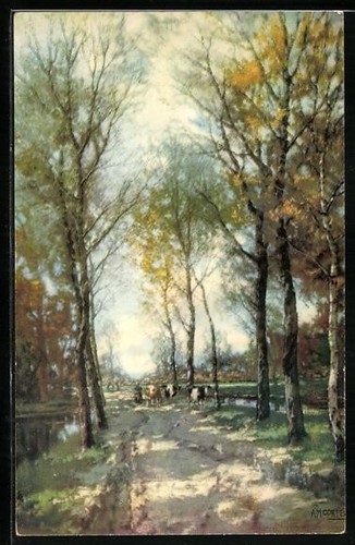 Carte postale artiste - carte, d'artiste