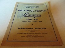 catalogue des pièces détachées motoculteur  ENERGIC type  204 205 207 série 200