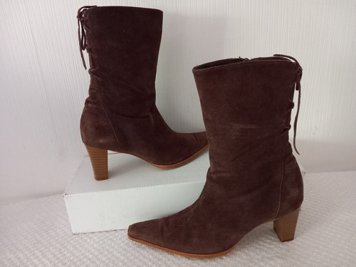 Bottines daim marron 37 - bottines, p/37