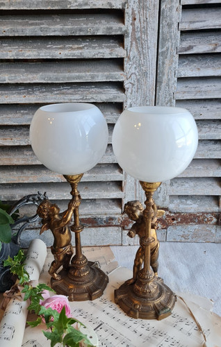 Ancienne paire lampe de - paire,