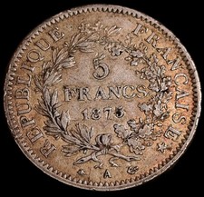 5 Francs 1875 A Hercule En