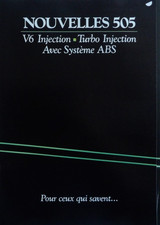 Brochure PEUGEOT 505 SRD Turbo