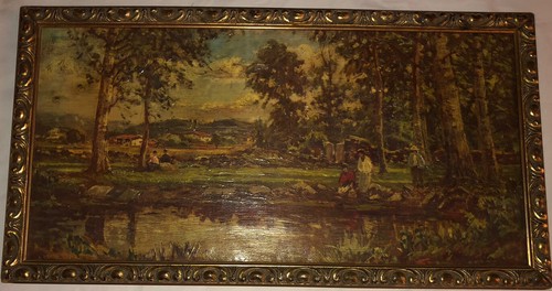 Tableau chromo gaufré 1900 - gaufrÉ,