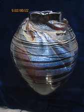 vase en verre polychrome signé Patrick LEPAGE 86