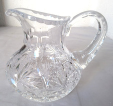 ANCIEN TRES BELLE CARAFE A VIN EAU OU AUTRES EN CRISTAL DE BOHEME 1950-1970