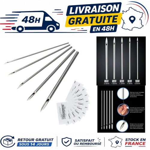 Aiguilles piercing 12g - de,
