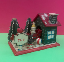 JOUET MECANIQUE VINTAGE EN BOIS PEINT - DECORATION NOEL - TUX - TYROL AUTRICHE