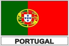 Autocollant sticker drapeau  P  portugal