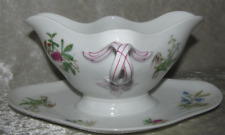 Saucière ancienne début XXème porcelaine Paris décor floral muguet