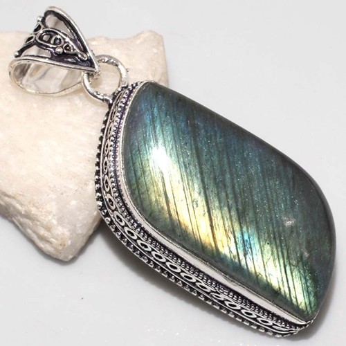 Pendentif labradorite et - en,