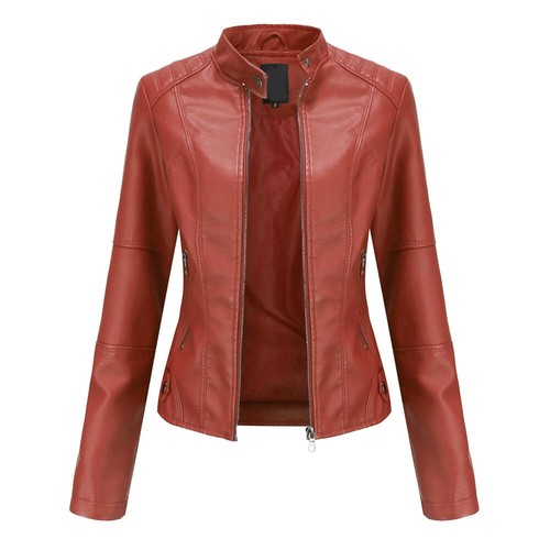 Femme veste cuir bombers - en,
