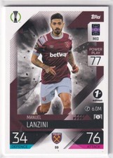 Topps Match Attax Champions League 22/23 Numéro 59 Manuel Lanzini First Edition