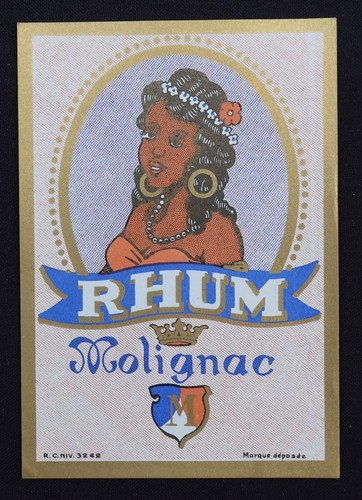 Ancienne étiquette rhum - étiquette,