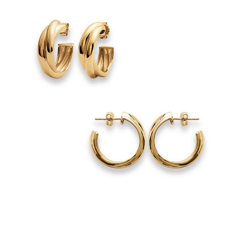 Boucles oreilles demi - d'oreilles,