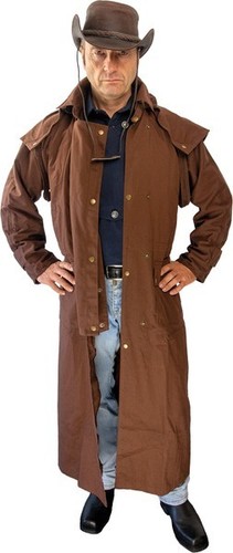 Duster manteau noir brun - duster, noir,