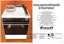 PUBLICITE  1972   BRANDT  cuisinière gazinière fourneau ( 2 pages)