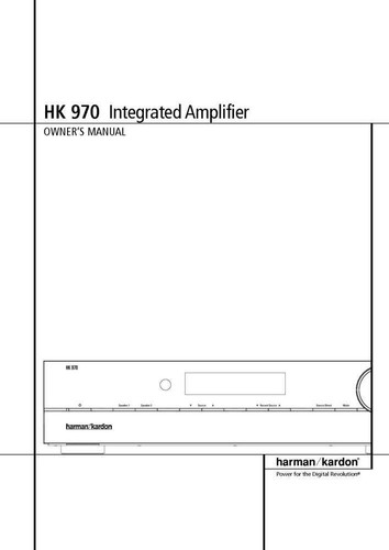 Harman kardon 970 receiver - hk-970,