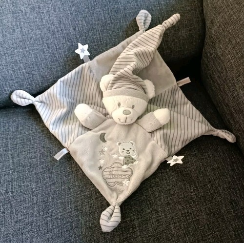 1835 doudou ours plat gris - plat,