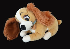 12. Doudou peluche DISNEY  NICOTOY CHIEN BELLE ET LE CLOCHARD 18cm bleu TTBE