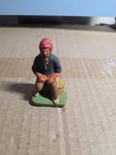 santon ancien  Assis  6 cm Env