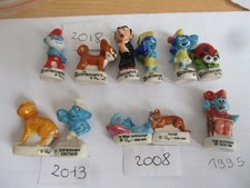 LOT 11 fèves série schtroumpfs schtroumpfette 2013 village 2008 2018 peyo 1995