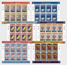 iom 2025 man Manx Tourism Posters cat map woman sailing boat flag bay 6x8v FULL