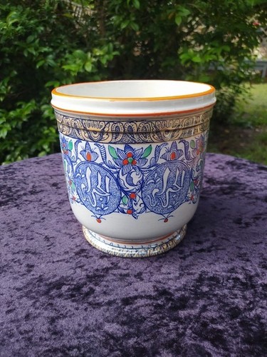 Cache pot faïence - pot, gien