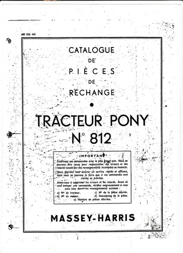 Catalogue piéces pour