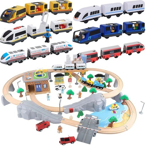 Train électrique bois - Électrique, en