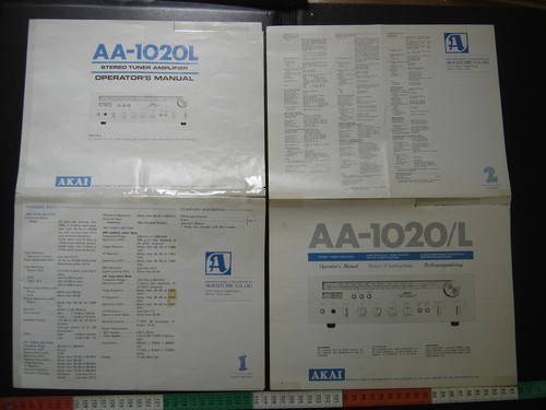 Manuel notice akai 1020l - notice,