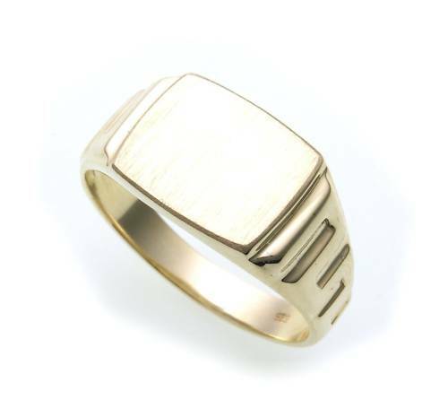 Neuf bague homme véritable - or,