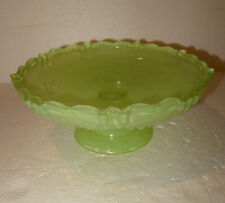 COUPE A FRUITS EN VERRE ART DECO RECOUVERT D'UNE FINE EPAISSEUR VERT PÂLE