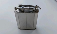 Vintage Briquet De Table En Métal Argenté