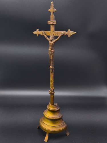 Ancien crucifix autel - ancien, d'autel