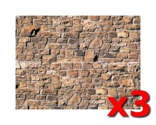 3x Mur En Pierre En Carton