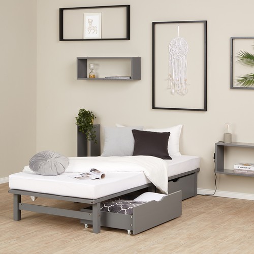 Lit bois 90x200 avec - en,
