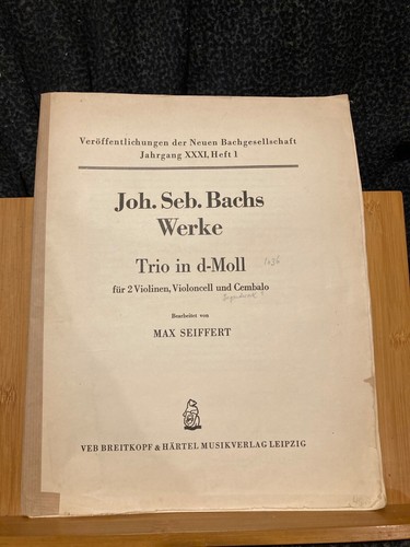 Bach trio ré mineur bwv - trio,