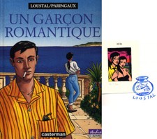 LOUSTAL UN GARÇON ROMANTIQUE EDITION ORIGINALE+EX-LIBRIS 200 ex. en serigraphie