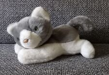 E4 Doudou peluche chat gris blanc LA PELUCHERIE Paris - 